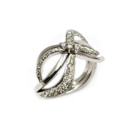 Anello Stilizzato con Diamanti CT 0.40