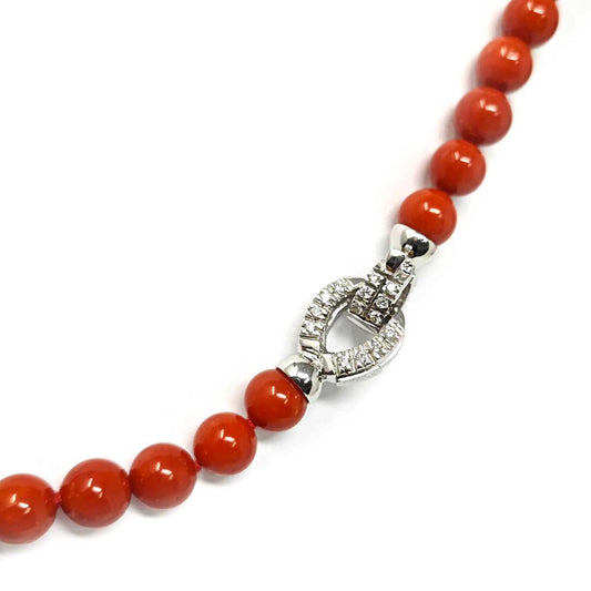 Filo di Corallo Rosso Mediterraneo EX da 7,5/8mm Completo di Chiusura