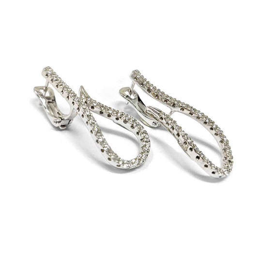 Orecchini in Oro Bianco e Diamanti CT 0.90
