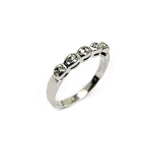 Anello Veretta con Diamanti CT 0.18