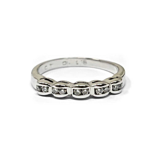 Anello Veretta con Diamanti CT 0.18