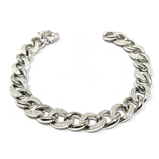 Bracciale a Maglia in Oro Bianco CT 1.70