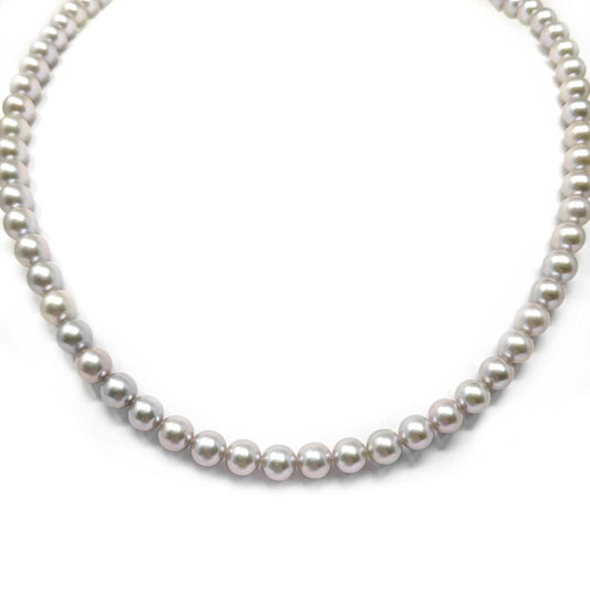 Girocollo di Perla Grigio A.D.6/6.5 mm