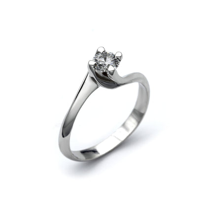 Anello Solitario con Diamante CT 0.40 VVS2 F CERTIFICATO IGI