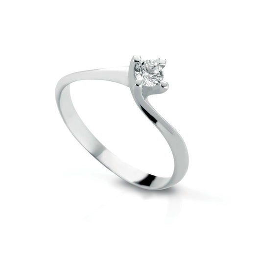 Anello Solitario con Diamante linea Valentino CT 0.10