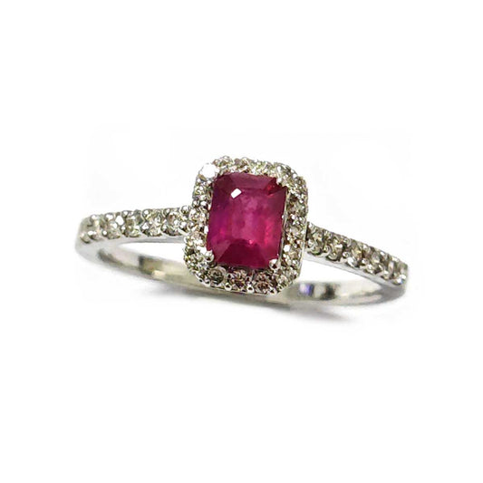 Anello con Rubino e Diamanti