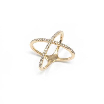 Anello con Diamanti CT 0.45 in Oro Rosa