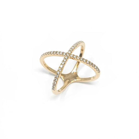 Anello con Diamanti CT 0.45 in Oro Rosa