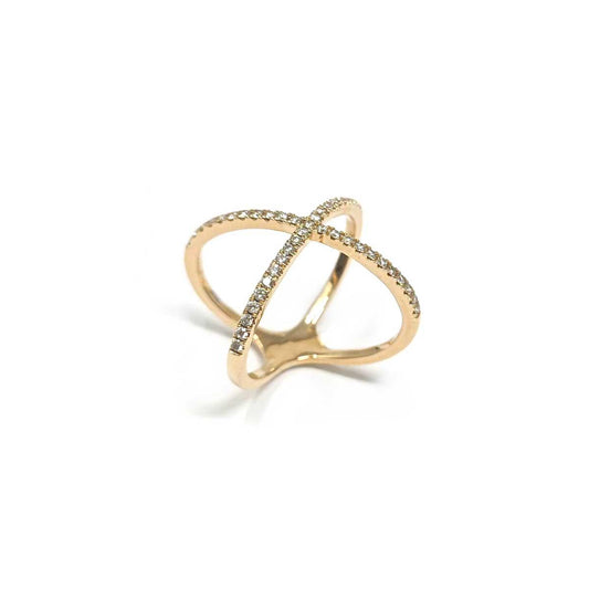 Anello con Diamanti CT 0.45 in Oro Rosa
