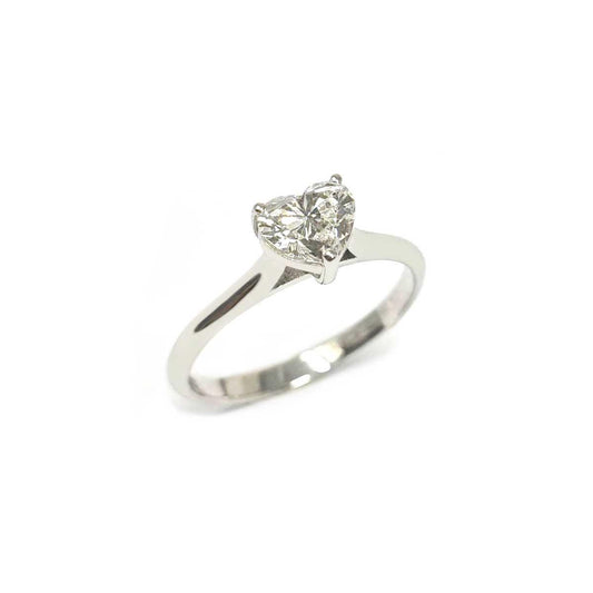 Anello Solitario Taglio Cuore CT 0.70 VVS1 F GIA Certificato