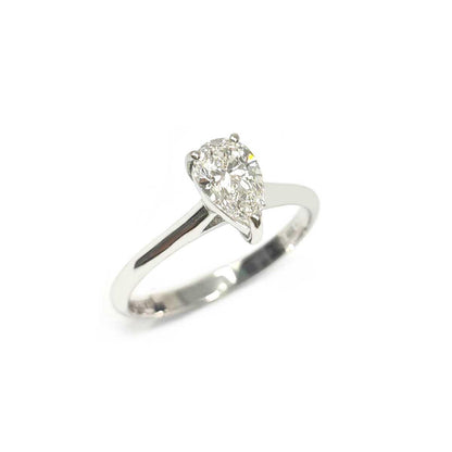 Anello Solitario Taglio Goccia CT 0.70 VVS2 F GIA Certificato