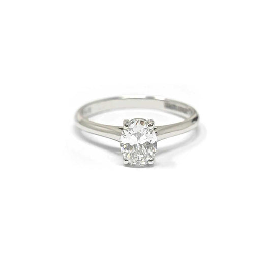 Anello Solitario Taglio Ovale CT 0.70 VS1 D GIA Certificato