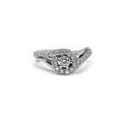 Anello in Oro Bianco e Diamanti CT 0.48