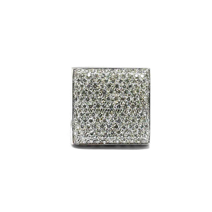 Anello Pavè Quadrato con Diamanti CT 2.80