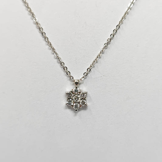 Pendente Rosetta con Diamanti CT 0.32