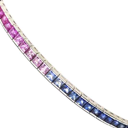 Bracciale Tennis Rainbow con Zaffiri  CT 8.00
