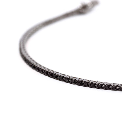 Bracciale Tennis con Diamanti Neri CT 0.60