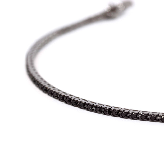 Bracciale Tennis con Diamanti Neri CT 0.60