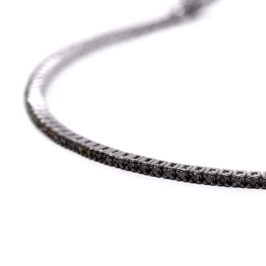 Bracciale Tennis con Diamanti Neri CT 0.90