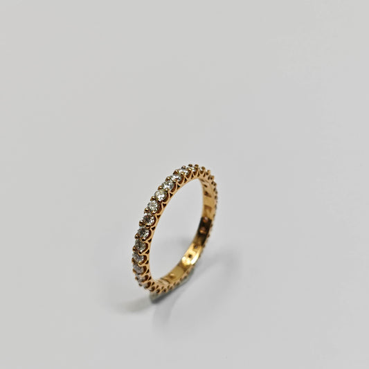 Anello Riviera in Oro Rosa e Diamanti CT 0.90