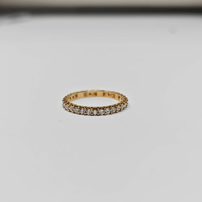 Anello Riviera in Oro Rosa e Diamanti CT 0.90
