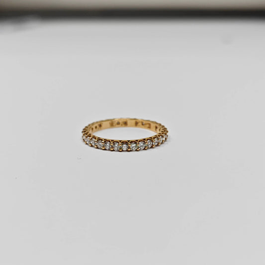 Anello Riviera in Oro Rosa e Diamanti CT 0.90