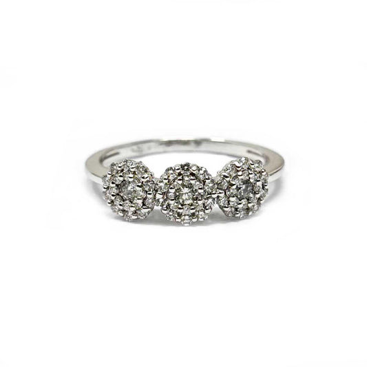 Anello Trilogy Rosetta con Diamanti CT 0.42