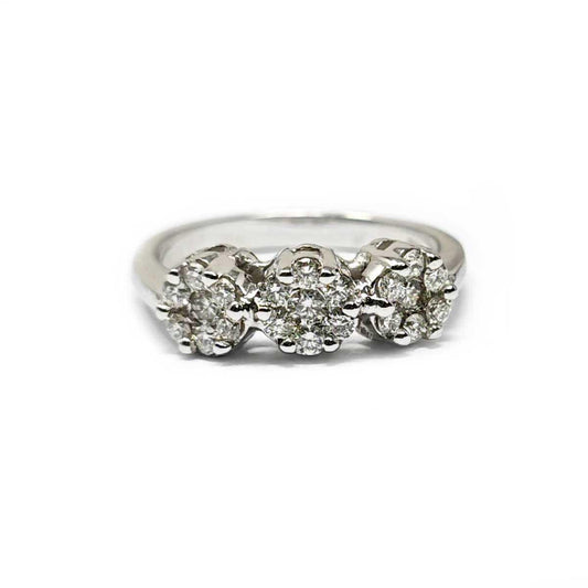 Anello Trilogy Rosetta con Diamanti CT 0.48
