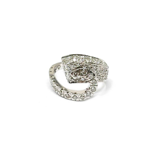 Anello in Oro Bianco con Diamanti CT 1.02