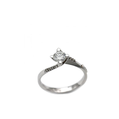 Anello Solitario con Diamanti CT 0.38 Modello Valentino