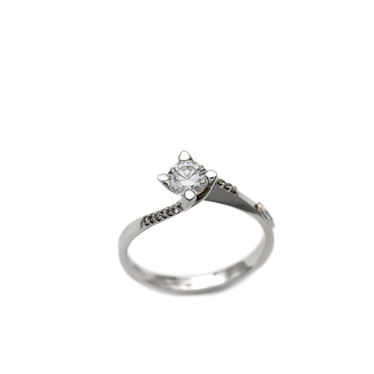 Anello Solitario con Diamanti CT 0.38 Modello Valentino