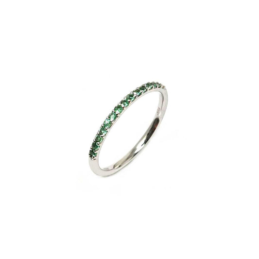 Anello Veretta con Smeraldi CT 0.25