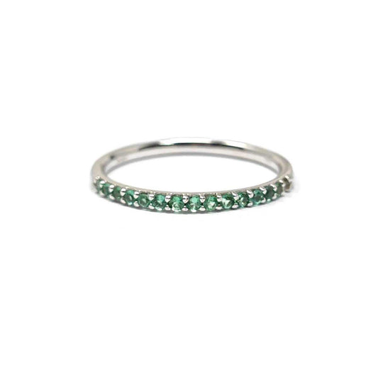 Anello Veretta con Smeraldi CT 0.25