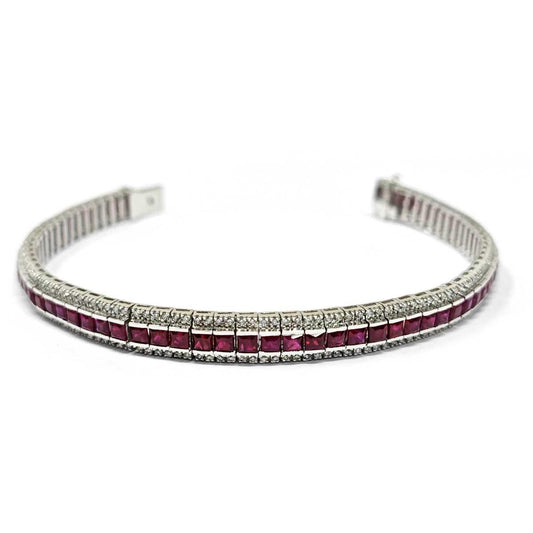 Bracciale con Rubini CT 8.27 e Diamanti 1.35