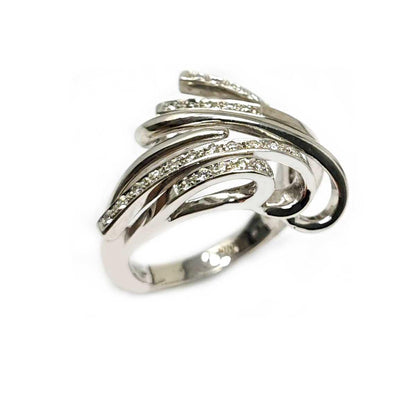 Anello Stilizzato con Diamanti CT 0.35