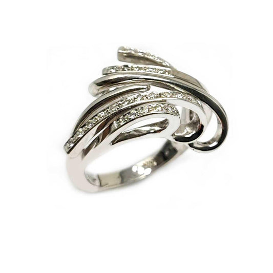 Anello Stilizzato con Diamanti CT 0.35