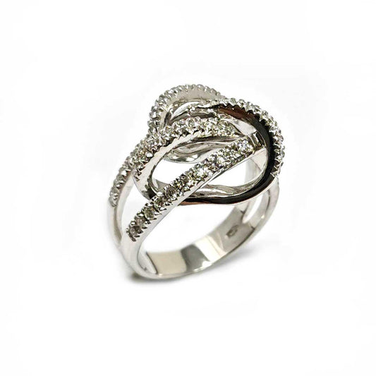 Anello Abbraccio di Diamanti CT 0.65