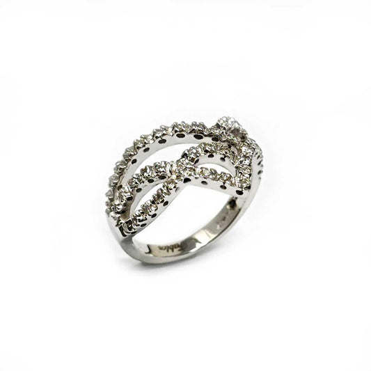 Anello Stilizzato con 41 Diamanti CT 0.21