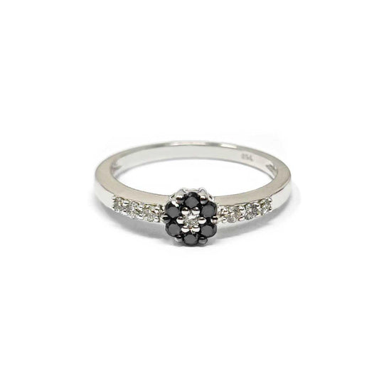 Anello con Diamanti CT 0.18 e Neri CT 0.16