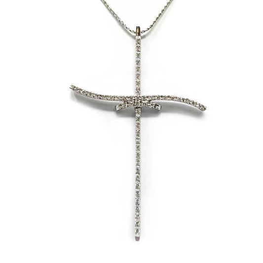Croce Stilizzata con Diamanti CT 0.67