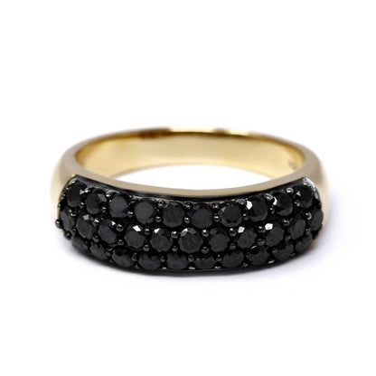 Anello in Oro Rosa e Diamanti Neri CT 1.00