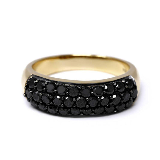 Anello in Oro Rosa e Diamanti Neri CT 1.00