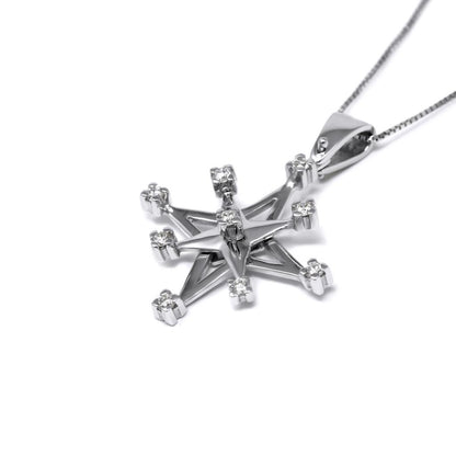 Pendente Rosa Dei Venti con Diamanti CT 0.30