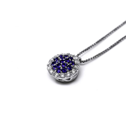 Pendente con Zaffiri CT 0.13 e Diamanti CT 0.08