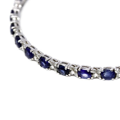 Bracciale Tennis con Zaffiri CT 6.35 e Diamanti CT 1.08
