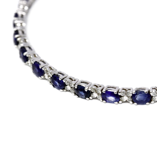 Bracciale Tennis con Zaffiri CT 6.35 e Diamanti CT 1.08