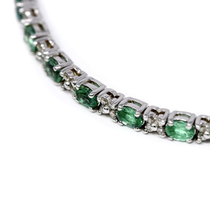 Bracciale con Smeraldi CT 4.00 e Diamanti CT 0.90