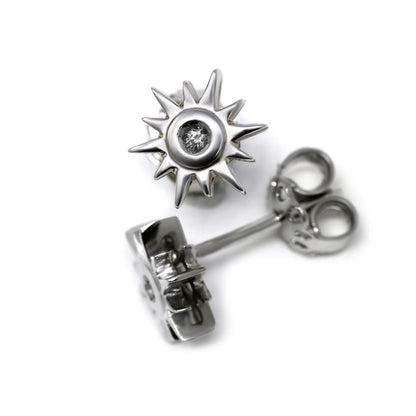 Orecchini Sole con Diamanti CT 0.04