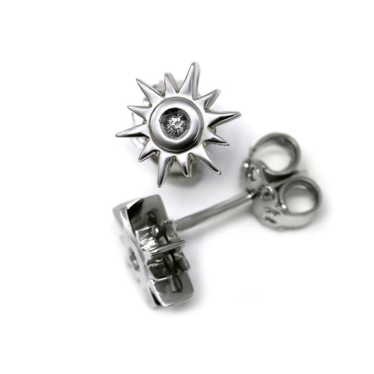 Orecchini Sole con Diamanti CT 0.04