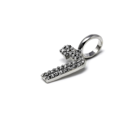Pendente Numero 7 con Diamanti CT 0.12